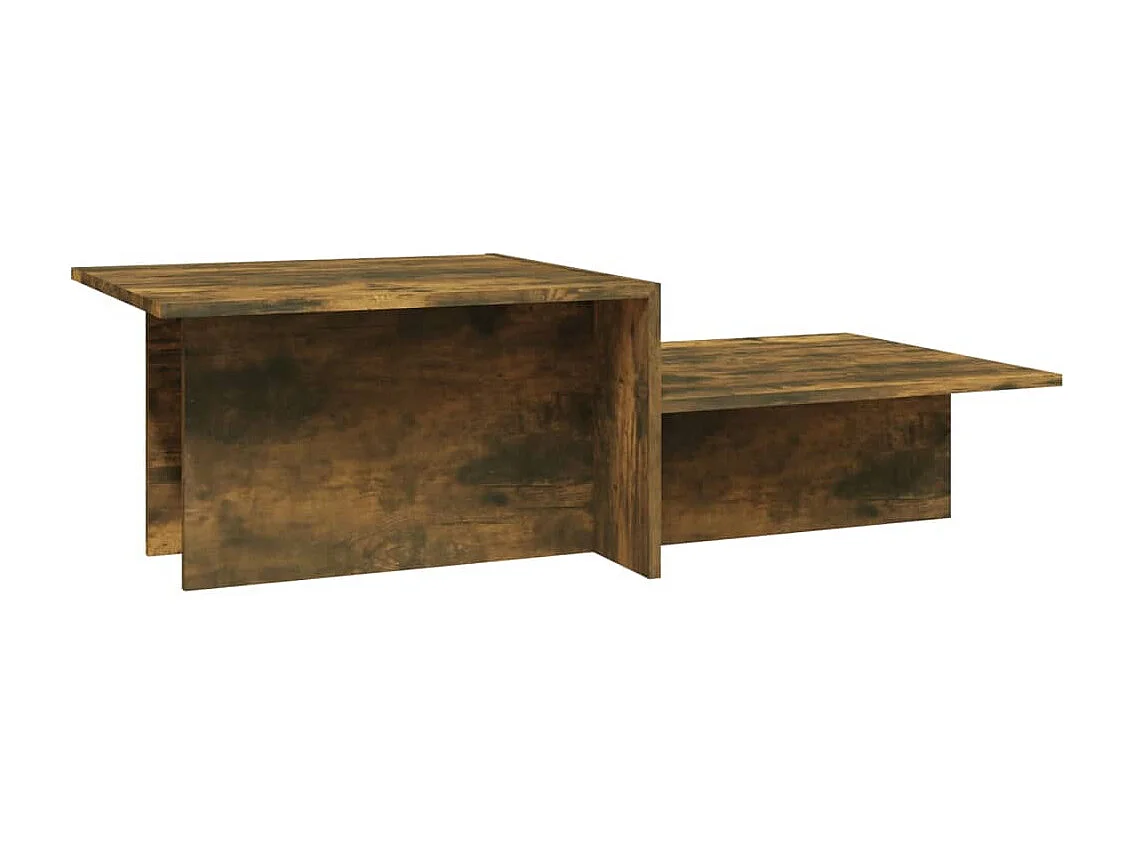 Table basse Chêne fumé 111,5x50x33 cm Bois d'ingénierie