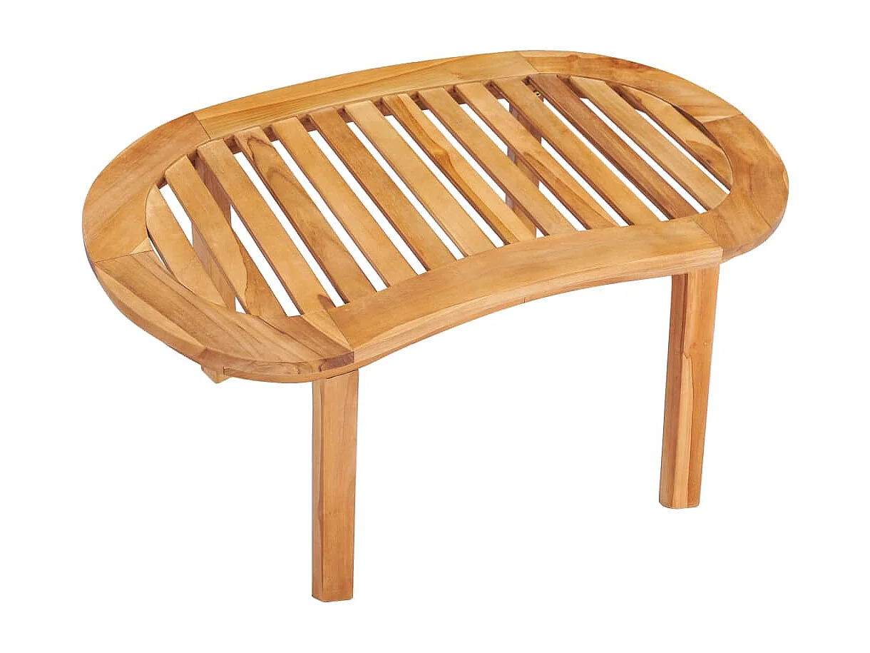 Mesa de centro de madera maciza de teca 90x50x45 cm