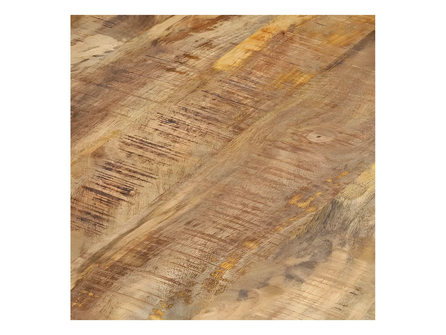 Satztische 3 Stk. Rohes Mangoholz