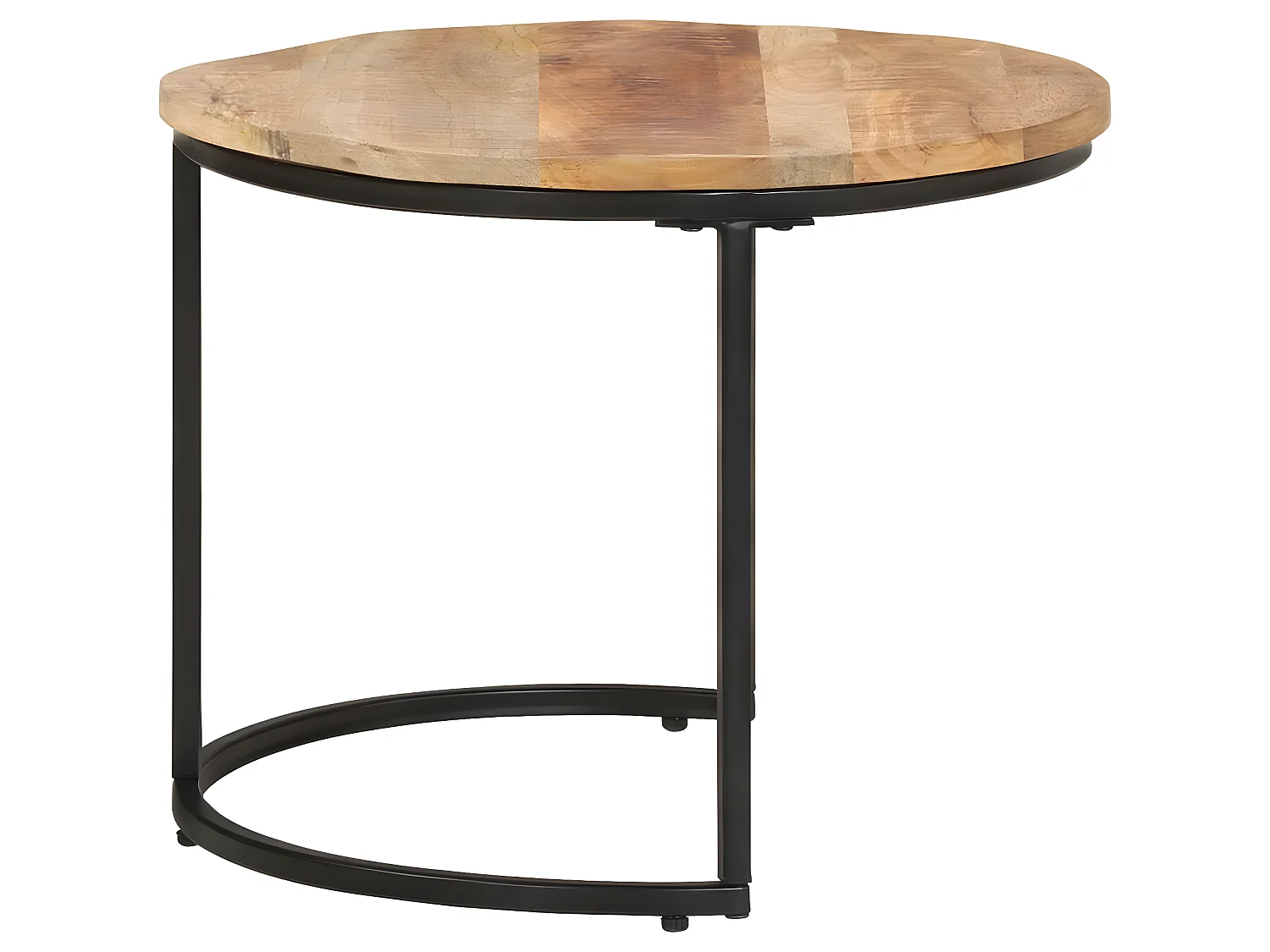 Satztische 3 Stk. Rohes Mangoholz