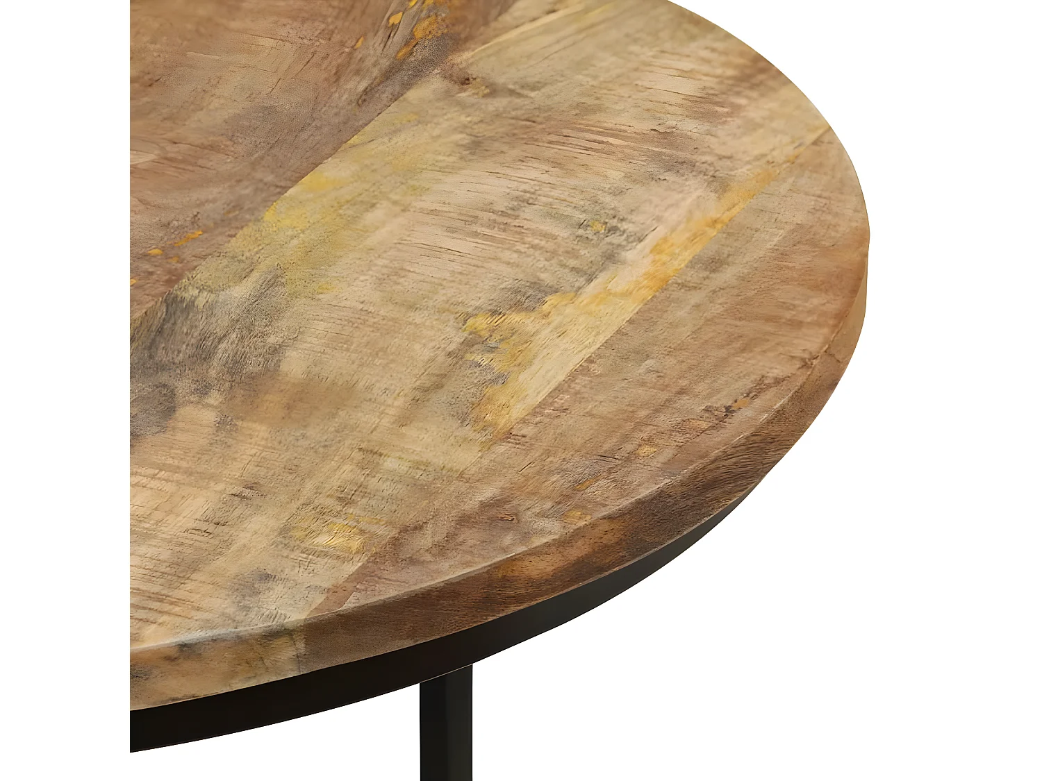 Satztische 3 Stk. Rohes Mangoholz