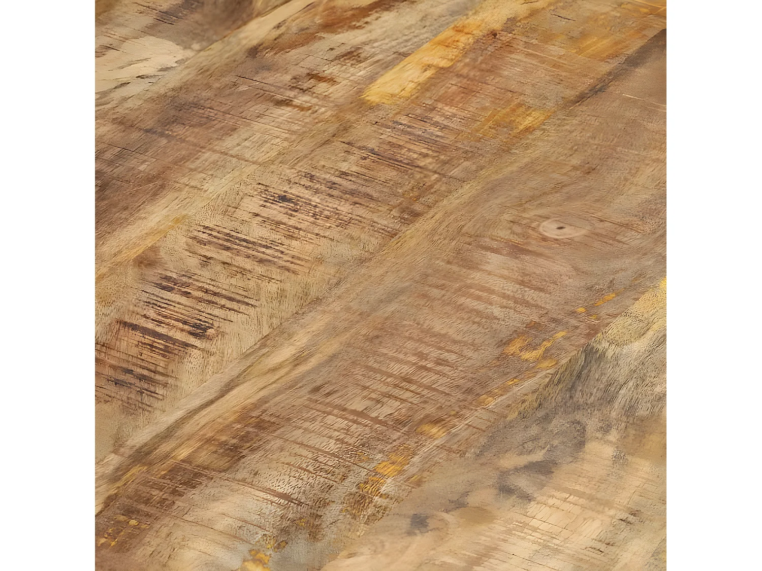 Satztische 3 Stk. Rohes Mangoholz