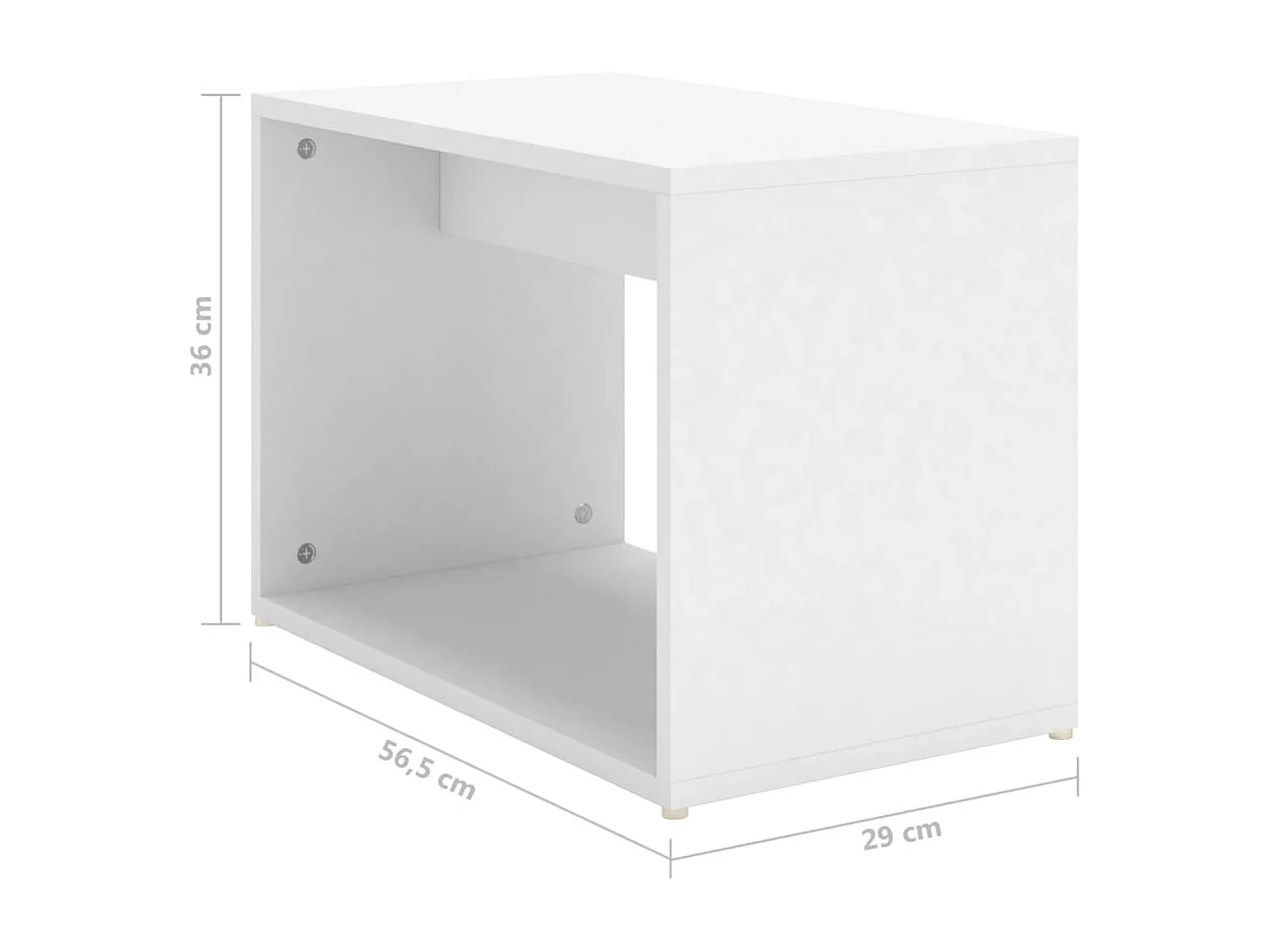 3-tlg. Satztisch-Set Weiß 60x60x38 cm Holzwerkstoff