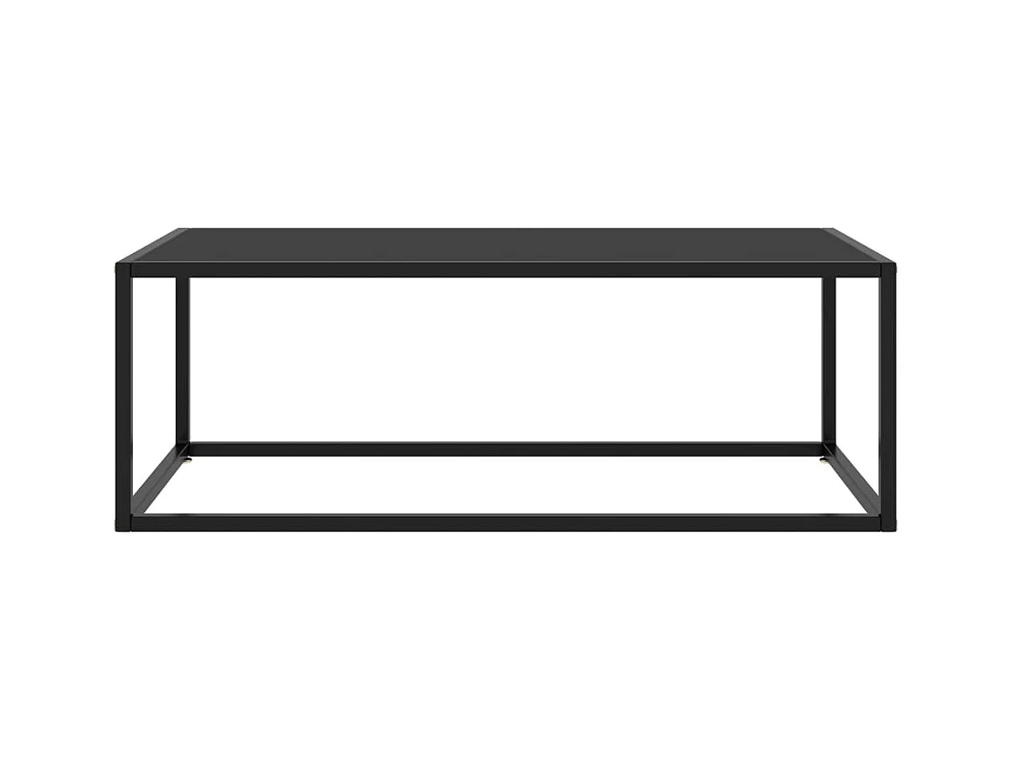 Mesa de centro negra con vidrio negro 100x50x35 cm