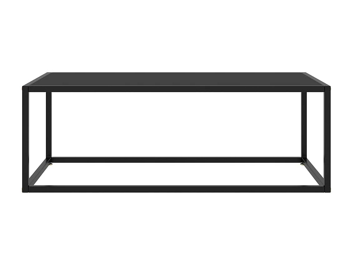 Table basse Noir avec verre noir 100x50x35 cm