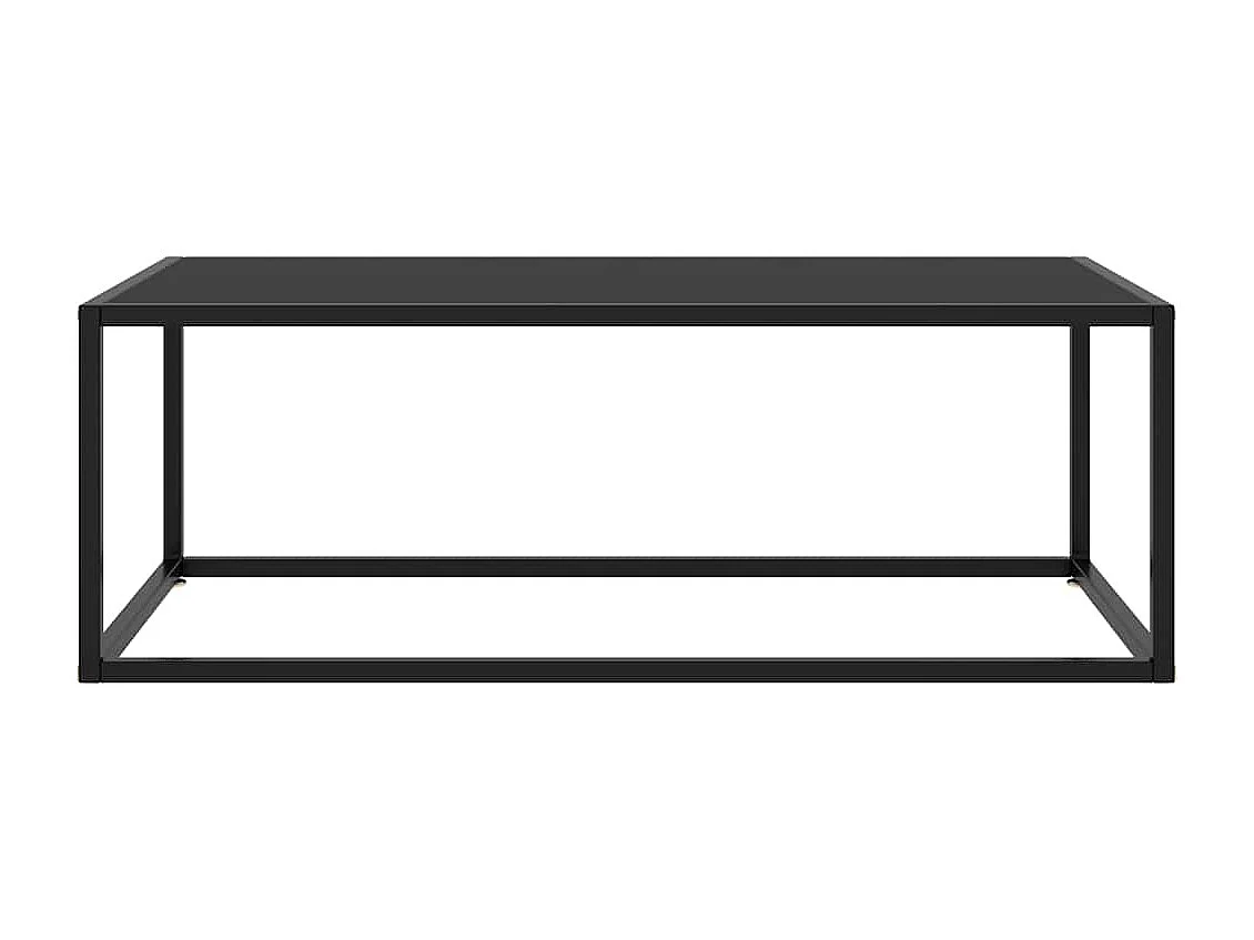 Salontafel met zwart glas 100x50x35 cm zwart