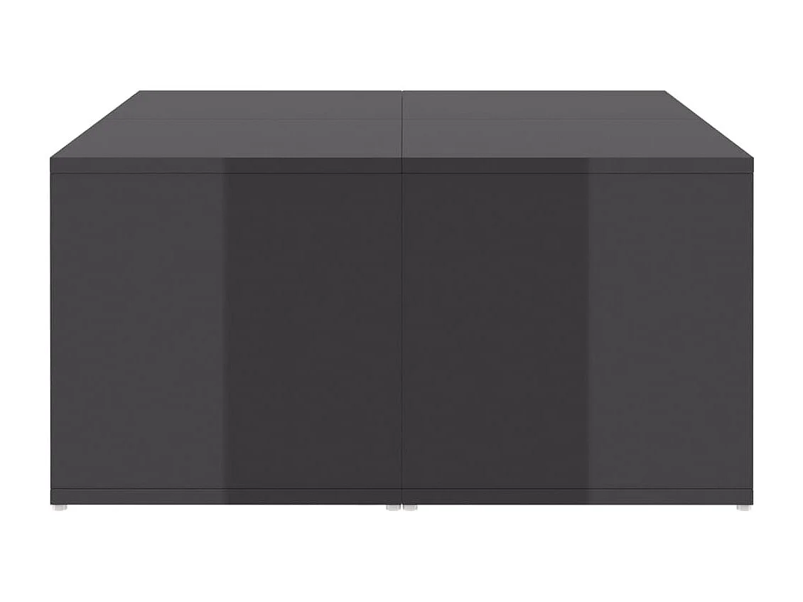 Tables basses 4 pcs gris brillant 33x33x33 cm bois d'ingénierie