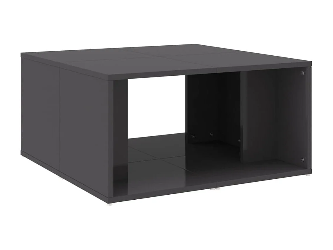 Tables basses 4 pcs gris brillant 33x33x33 cm bois d'ingénierie