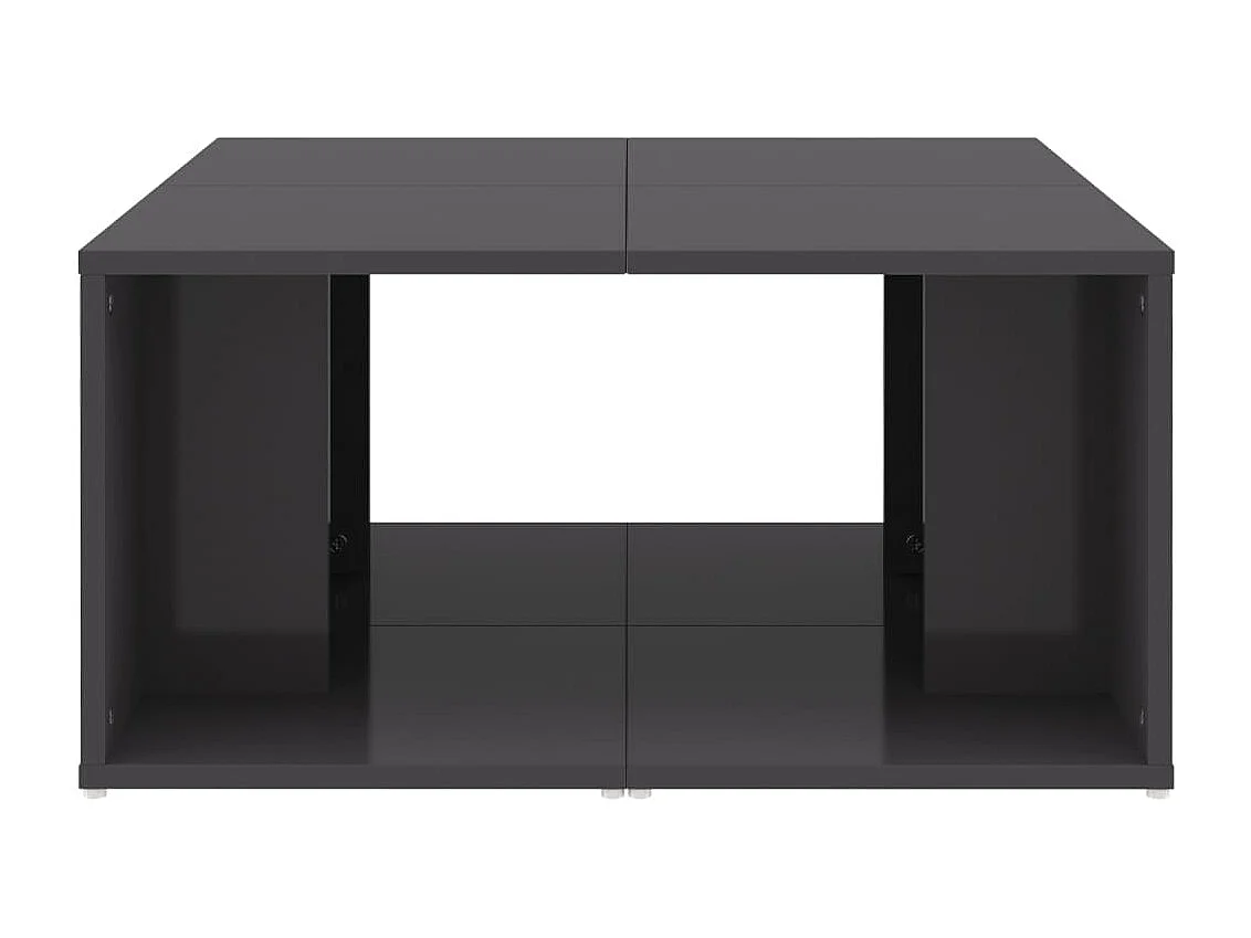 Tavolini Salotto 4pz Grigio Lucido 33x33x33cm Legno Multistrato