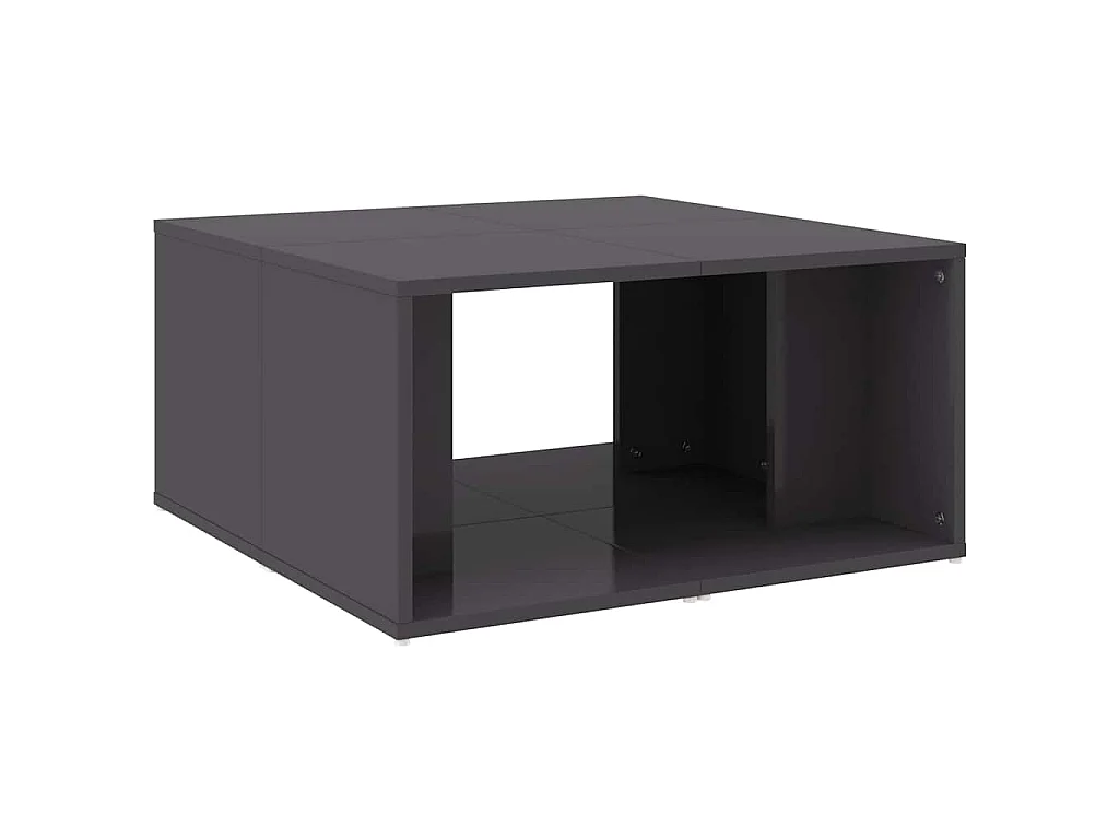 Tables basses 4 pcs gris brillant 33x33x33 cm bois d'ingénierie