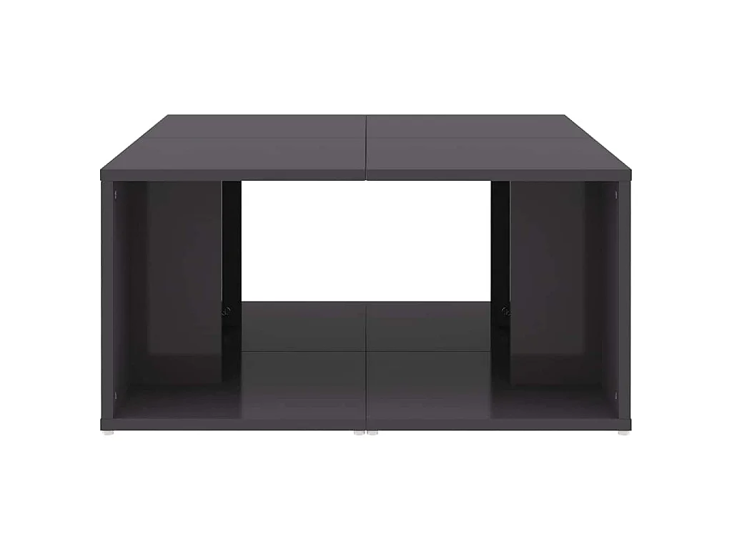 Tables basses 4 pcs gris brillant 33x33x33 cm bois d'ingénierie