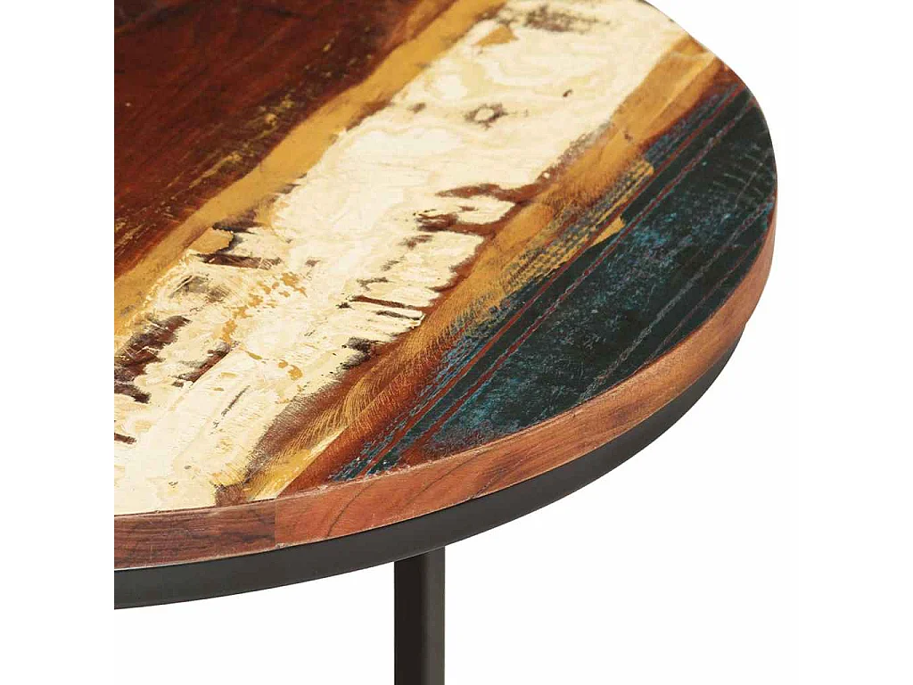 Tavolini Impilabili 2 pz in Legno Massello di Recupero