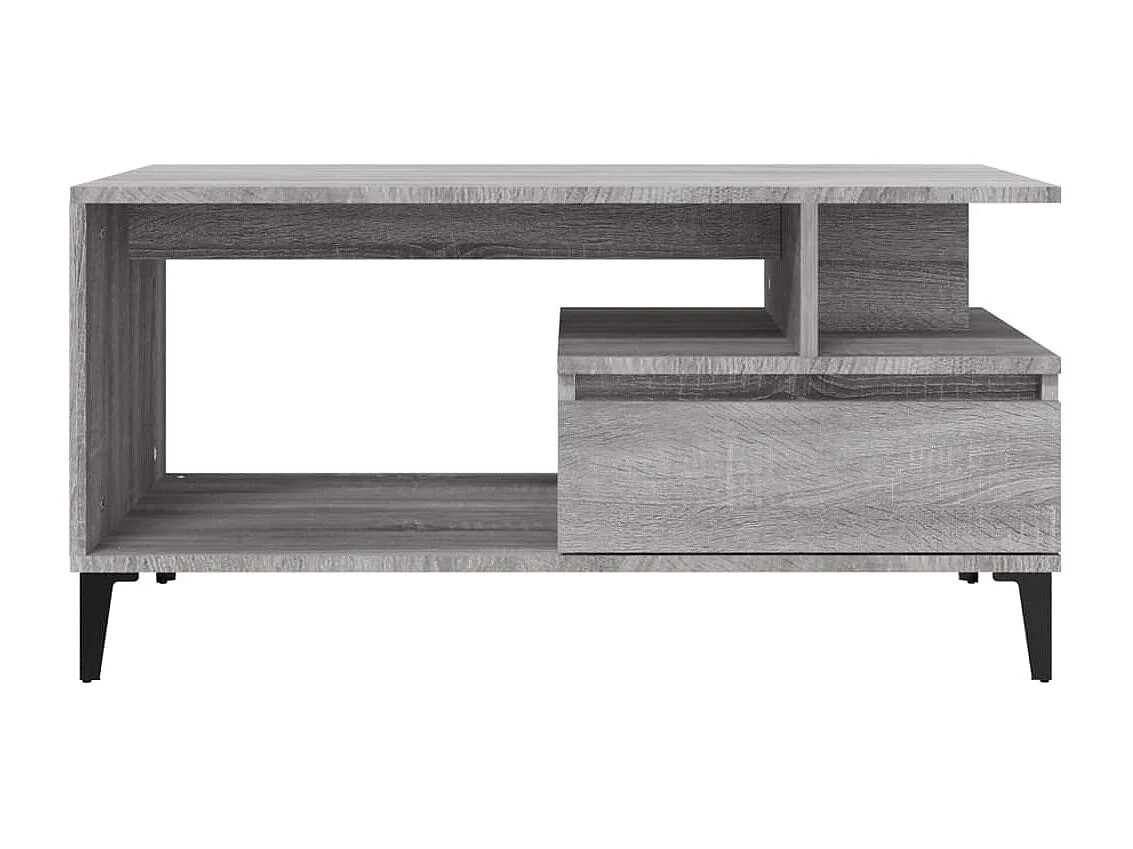 Table basse Sonoma gris 90x49x45 cm Bois d'ingénierie