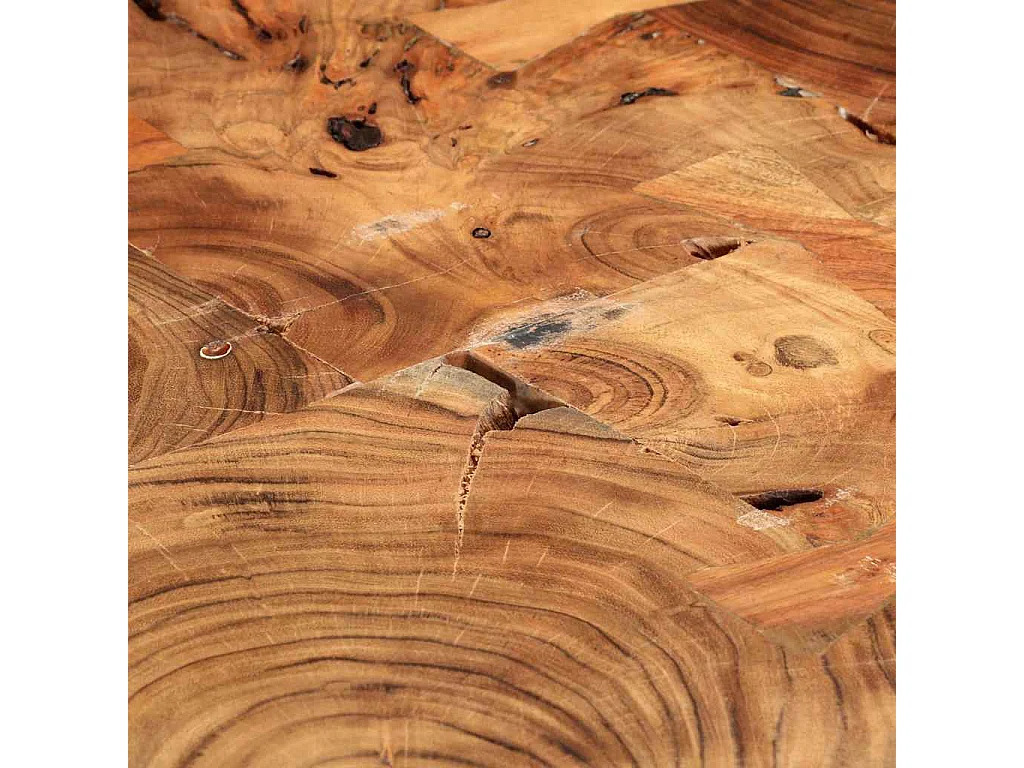 Mesa de centro 35 cm 4 troncos madeira de acácia sólida