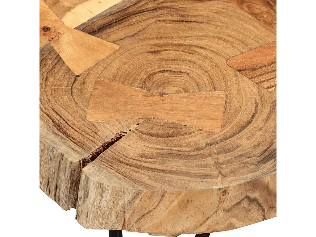 Mesa de centro 35 cm 4 troncos madeira de acácia sólida