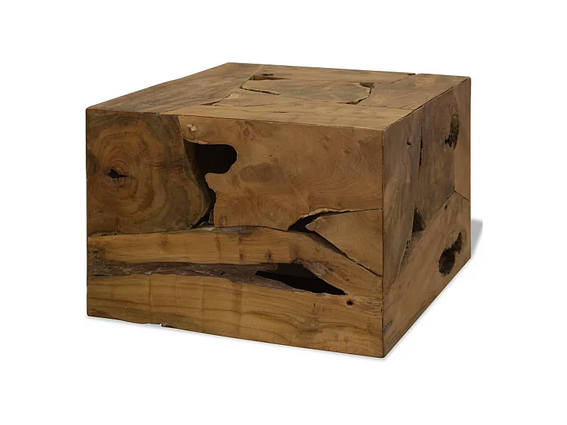 Couchtisch 50x50x35 cm Teakholz Braun