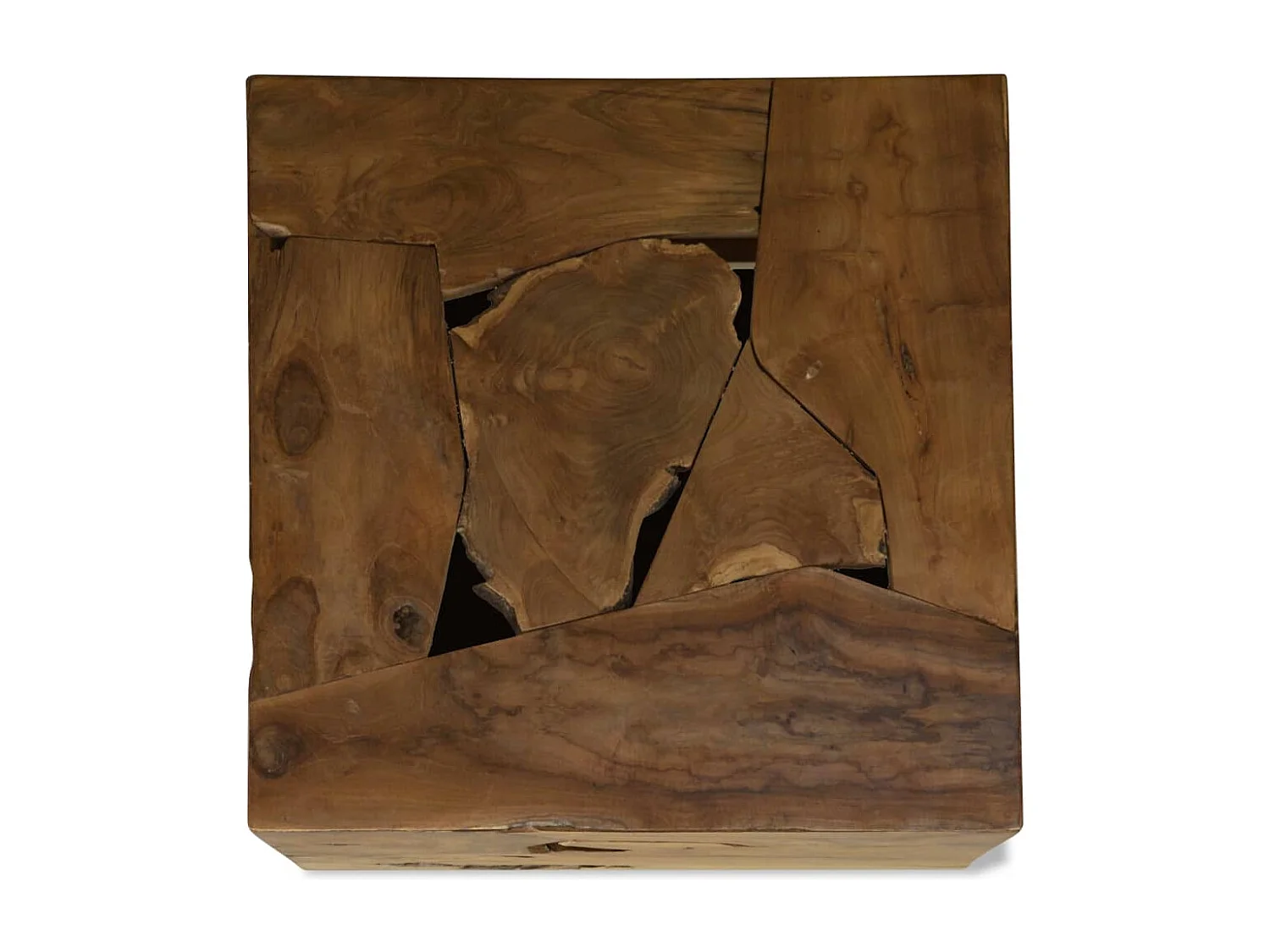 Table basse 50x50x35 cm Teck véritable Marron