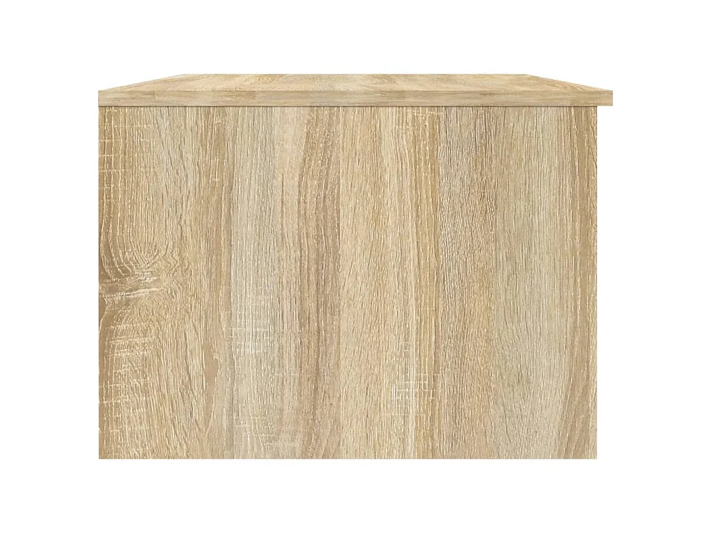 Tavolino Bianco e Rovere Sonoma 102x50x36 cm Legno Multistrato