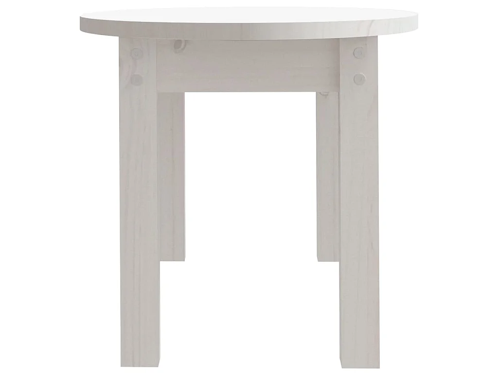 Table basse Blanc 80x40x35 cm Bois massif de pin