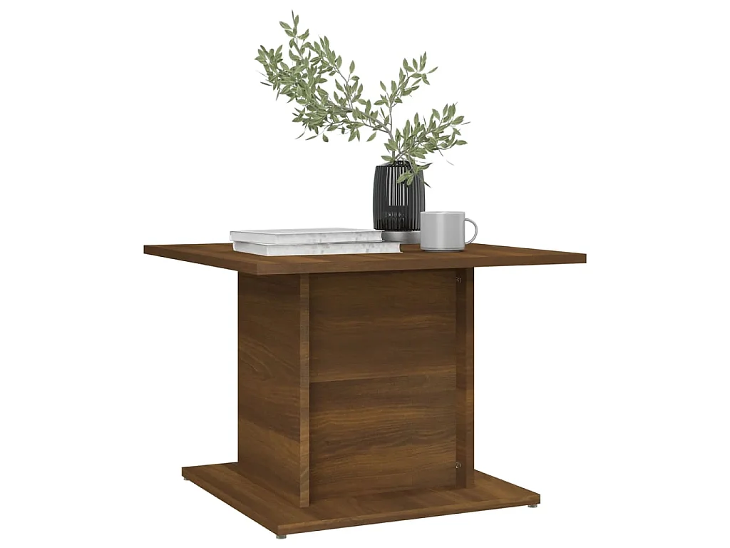 Table basse chêne marron 55,5x55,5x40 cm bois d'ingénierie