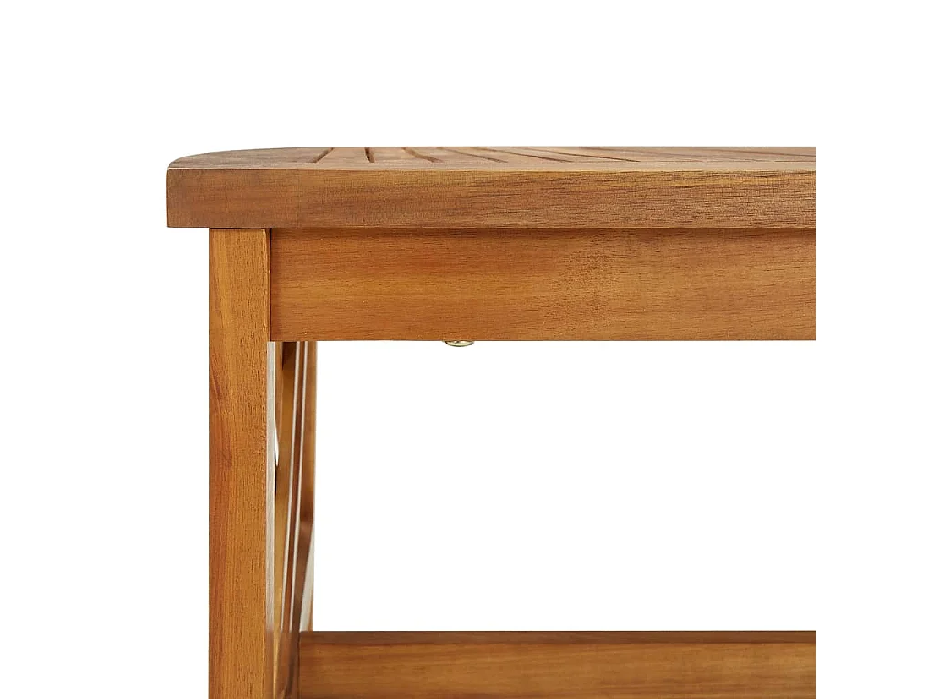 Tavolino da Salotto 102x50x43 cm in Legno Massello di Acacia