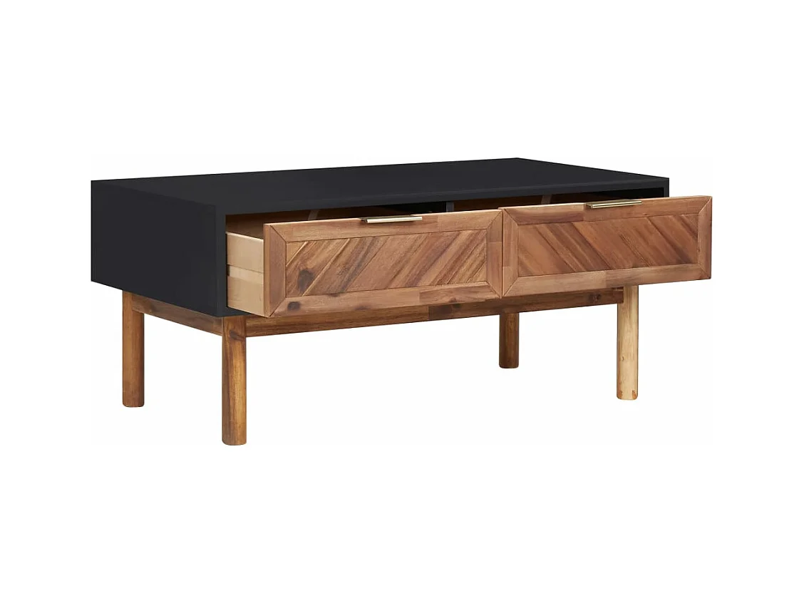 Table basse 90x50x40 cm Bois d'acacia massif et MDF