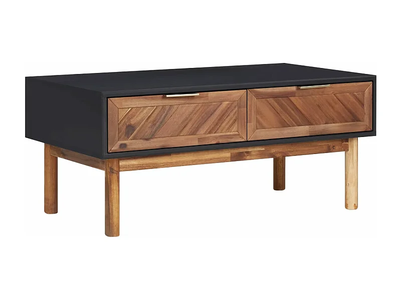 Table basse 90x50x40 cm Bois d'acacia massif et MDF