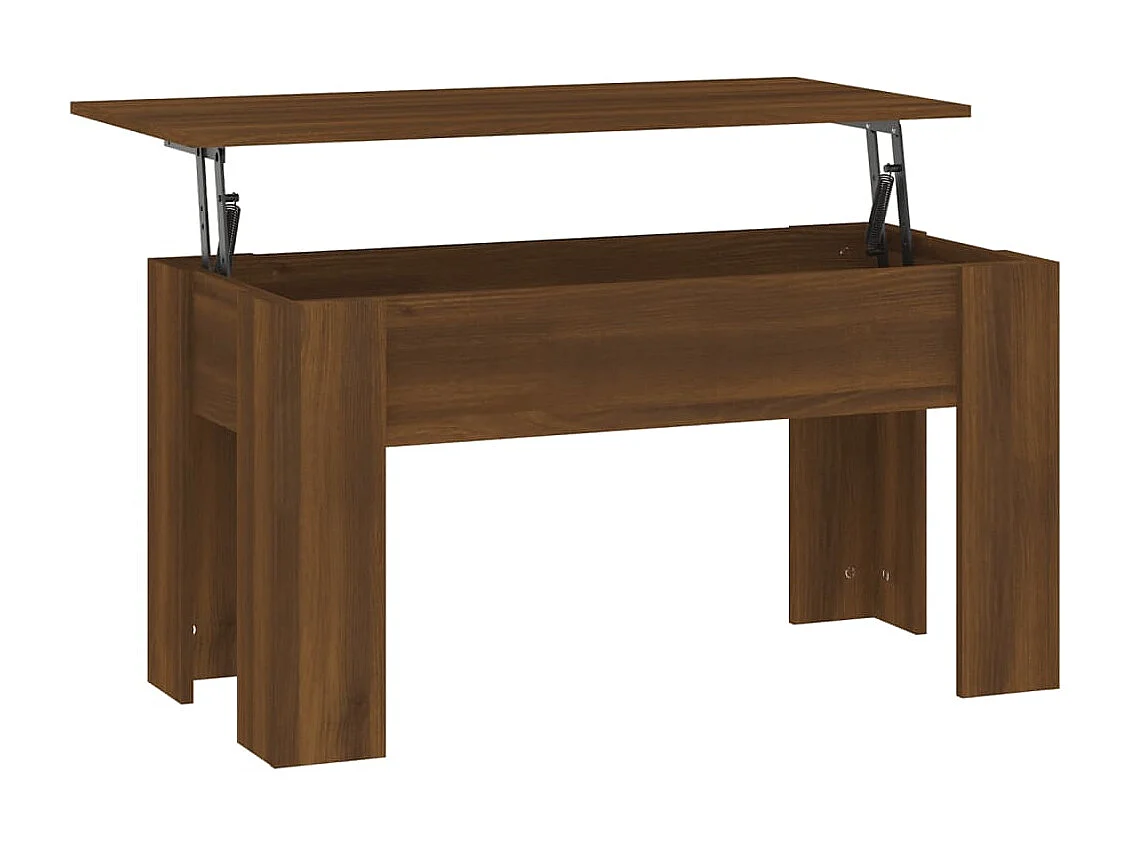 Table basse Chêne marron 101x49x52 cm Bois d'ingénierie