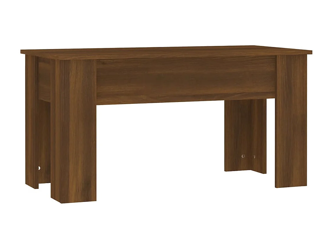 Table basse Chêne marron 101x49x52 cm Bois d'ingénierie