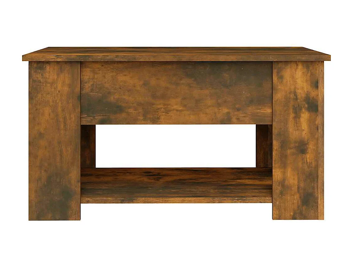 Salontafel 79x49x41 cm bewerkt hout gerookt eikenkleurig
