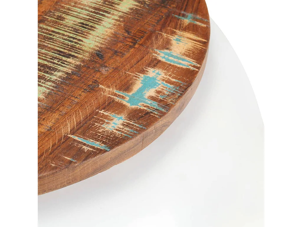 Table basse Blanc 68x68x30 cm Bois de récupération solide