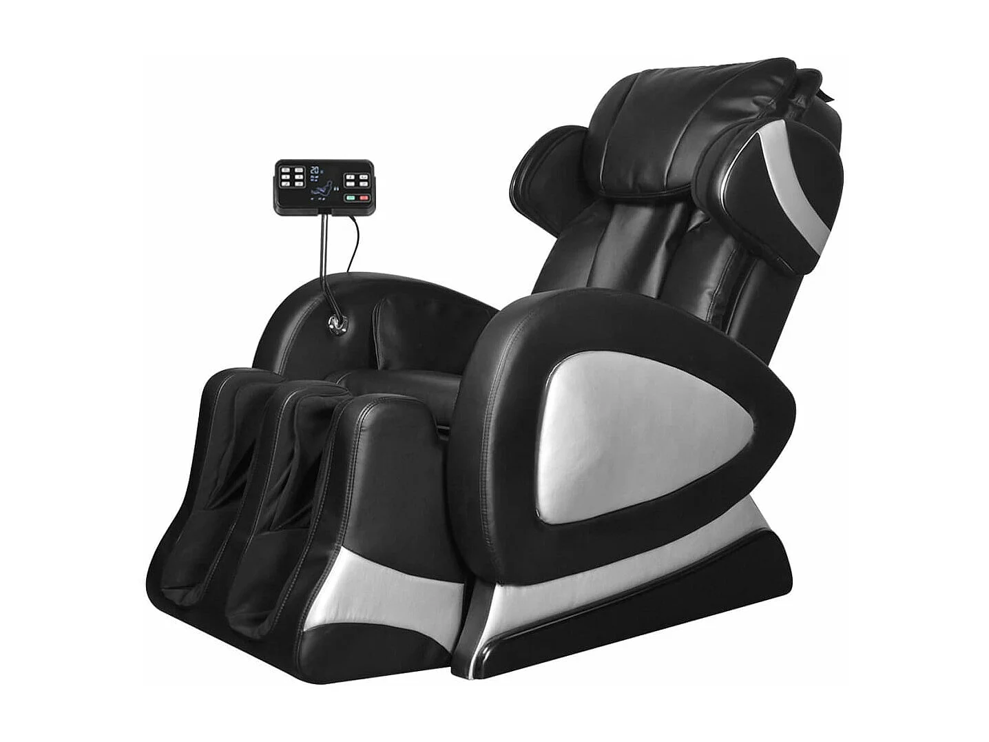 Fauteuil de massage avec écran Noir Similicuir