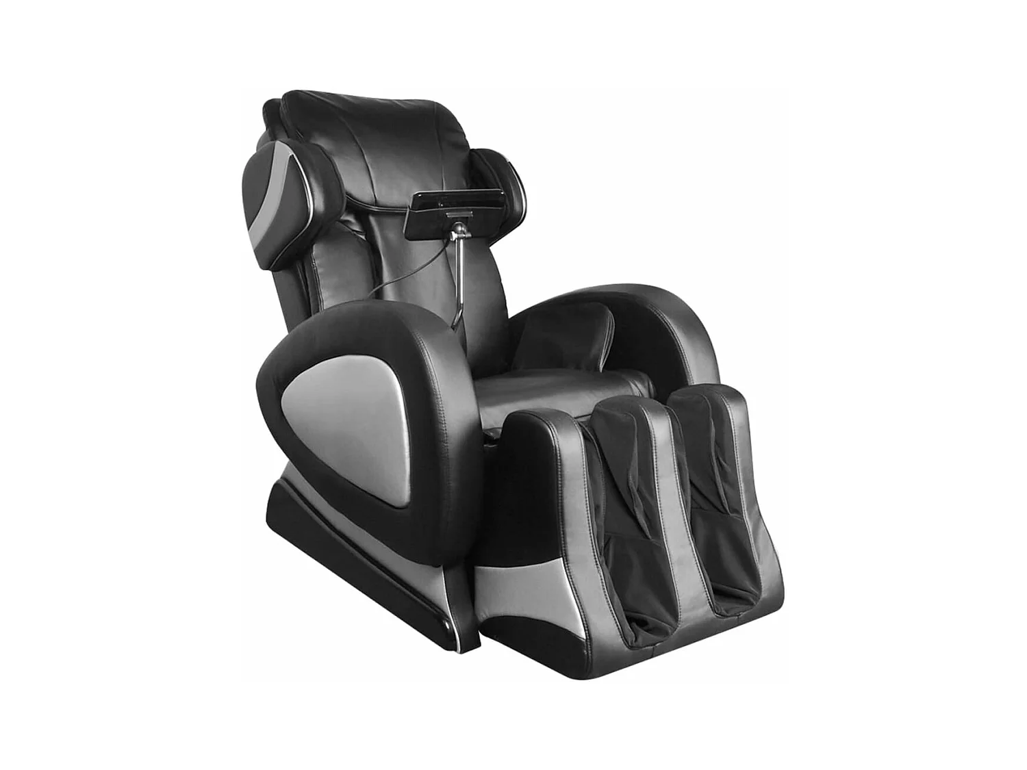 Fauteuil de massage avec écran Noir Similicuir