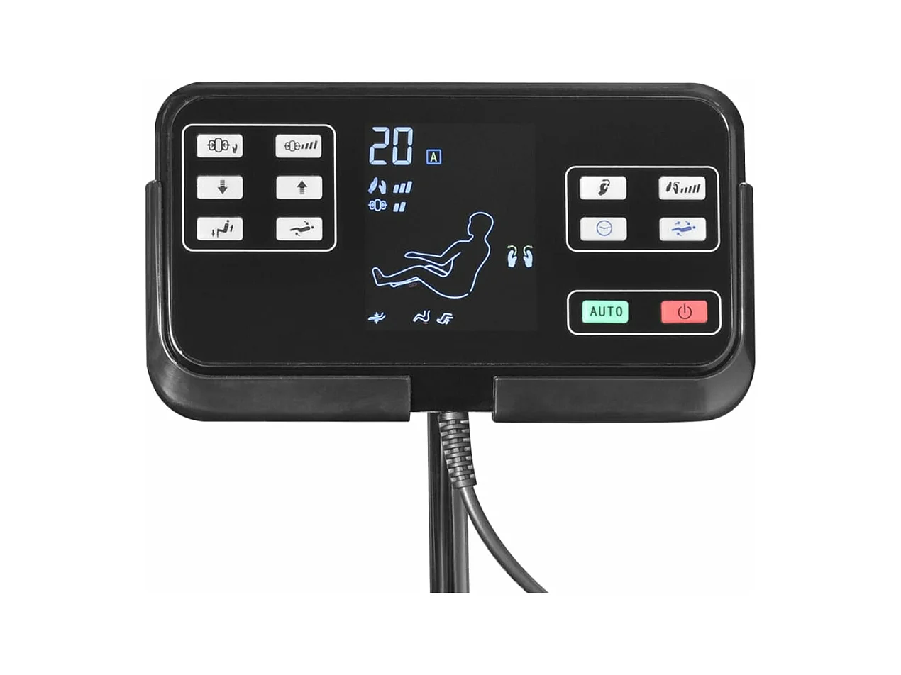 Fauteuil de massage avec écran Noir Similicuir