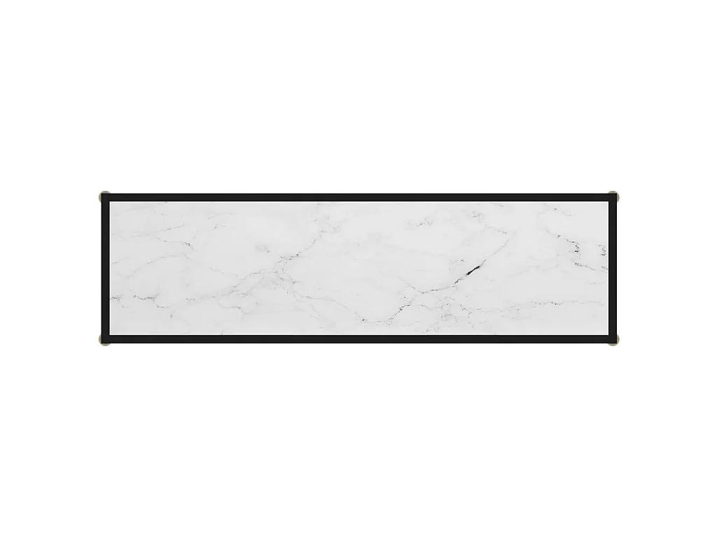 Tavolo Consolle Bianco 120x35x75 cm in Vetro Temperato