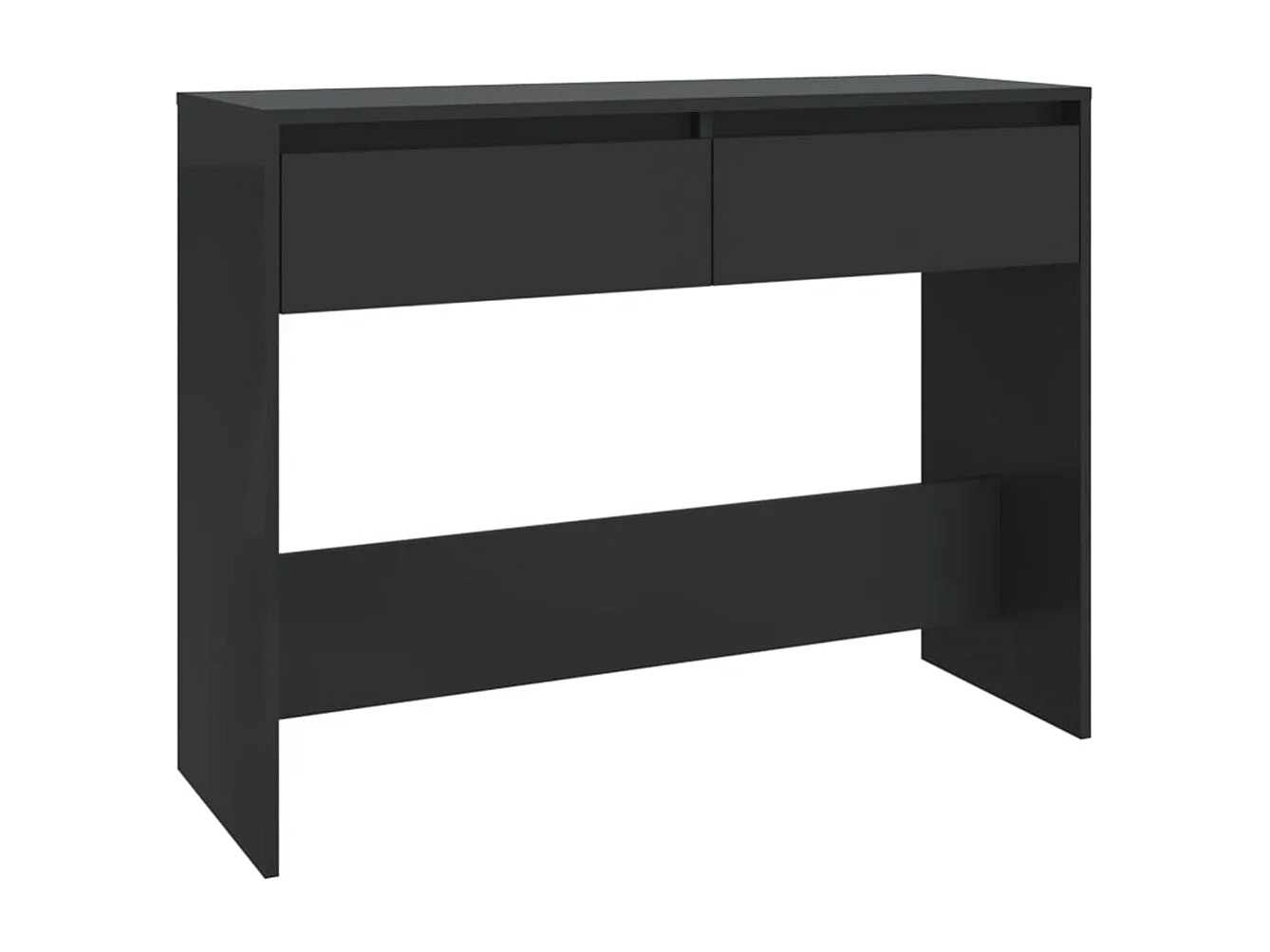 Table console noir 100x35x76,5 cm bois d'ingénierie