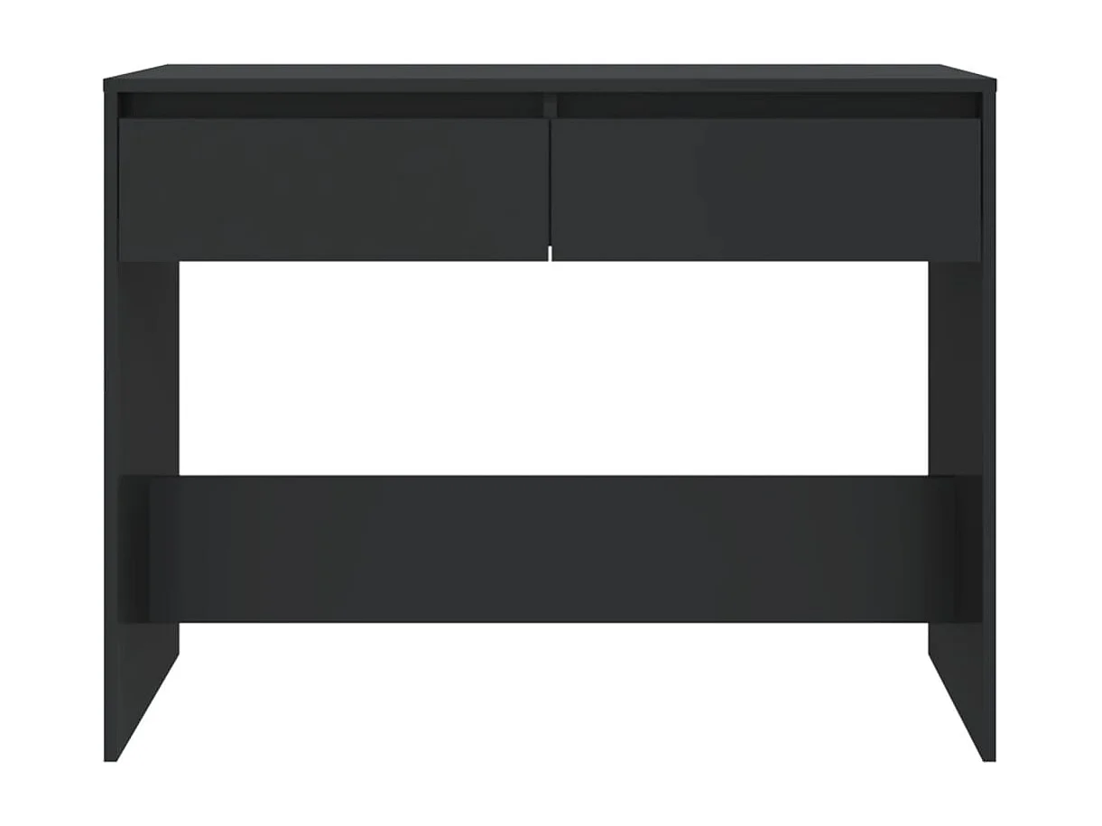 Table console noir 100x35x76,5 cm bois d'ingénierie