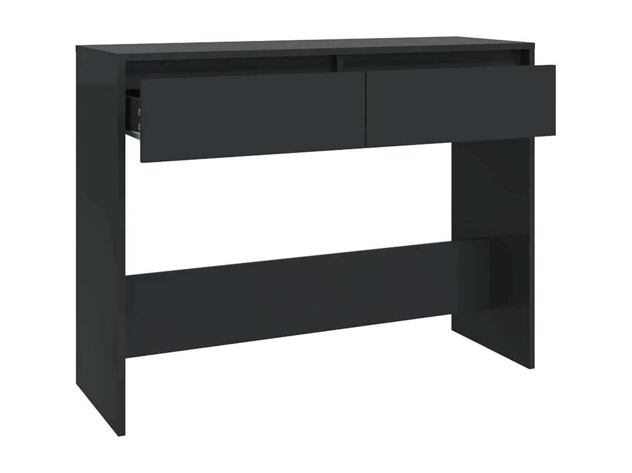 Table console noir 100x35x76,5 cm bois d'ingénierie