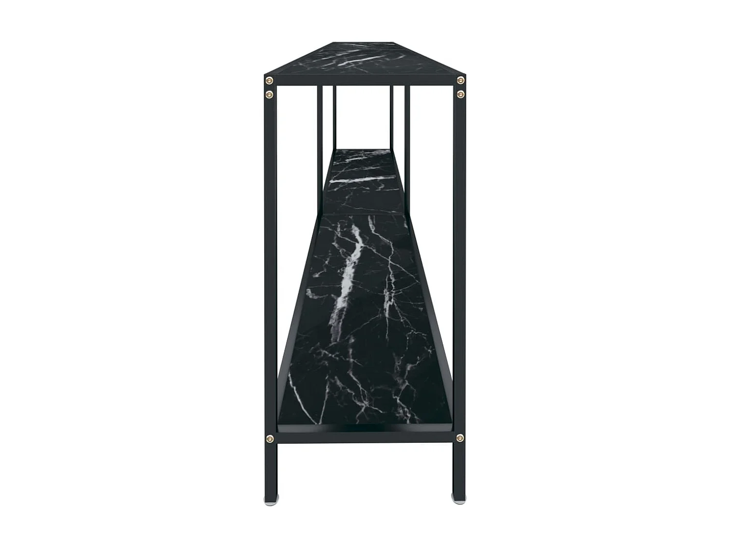 Konsolentisch Schwarz 220x35x75,5 cm Hartglas