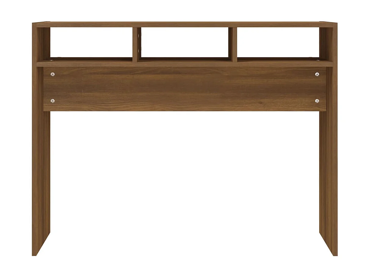 Table console Chêne marron 105x30x80 cm Bois d'ingénierie