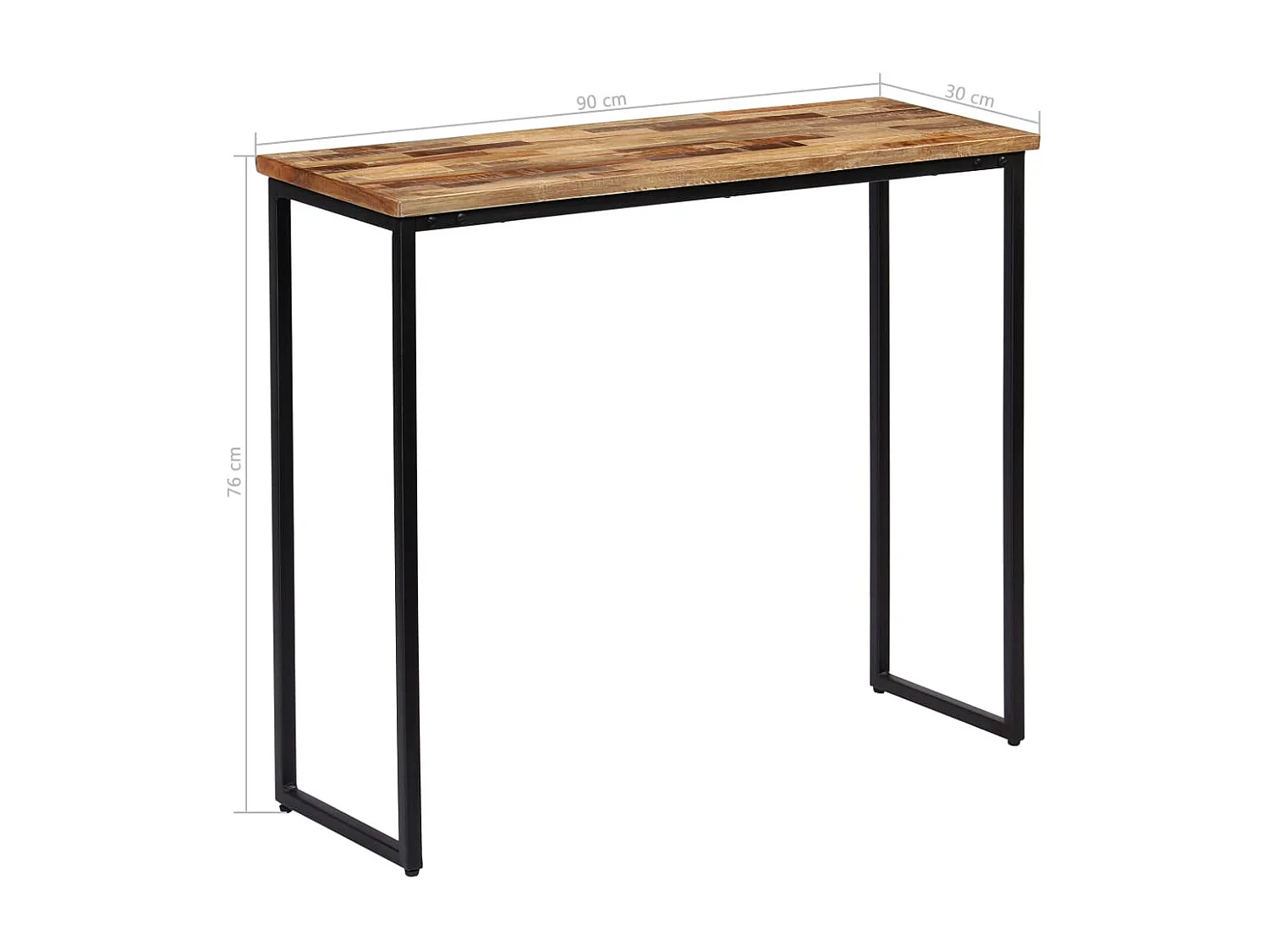 Konsolentisch Recyceltes Massivholz Teak 90 x 30 x 76 cm