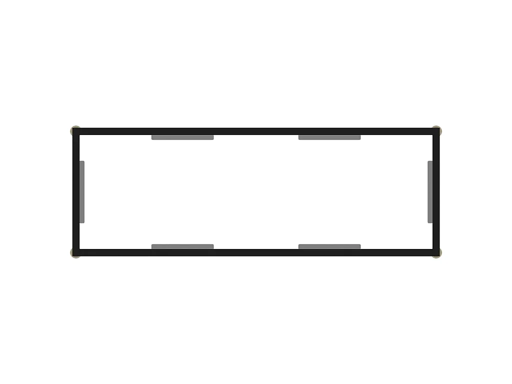 Table console Transparent 100x35x75 cm Verre trempé