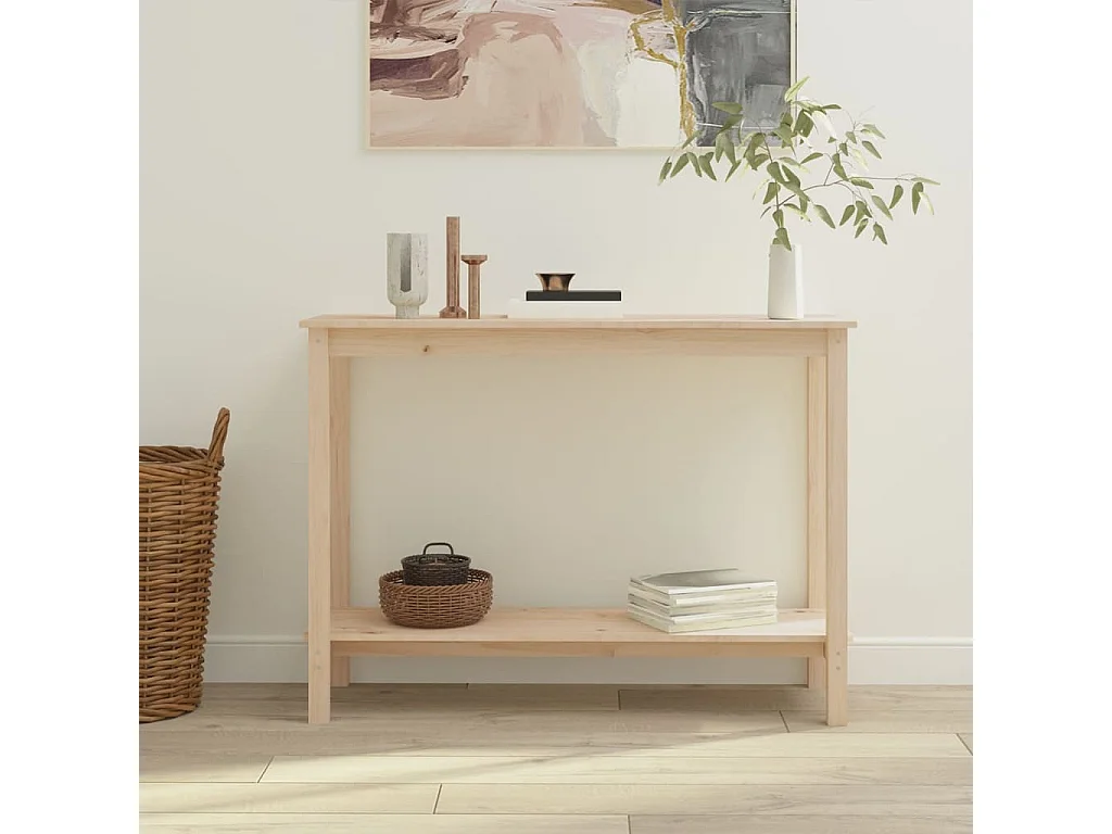 Table console 110x40x80 cm Bois massif de pin