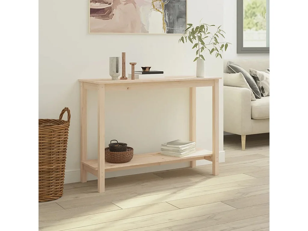 Table console 110x40x80 cm Bois massif de pin