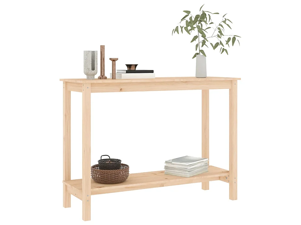 Table console 110x40x80 cm Bois massif de pin