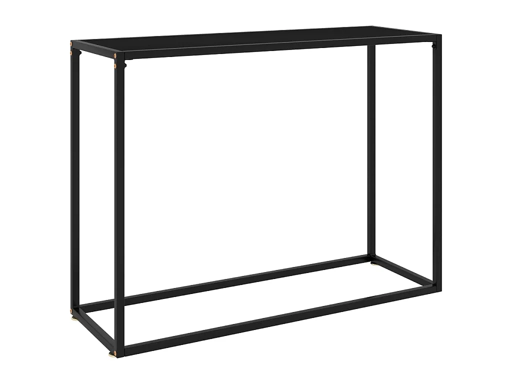Wandtafel 100x35x75 cm gehard glas zwart