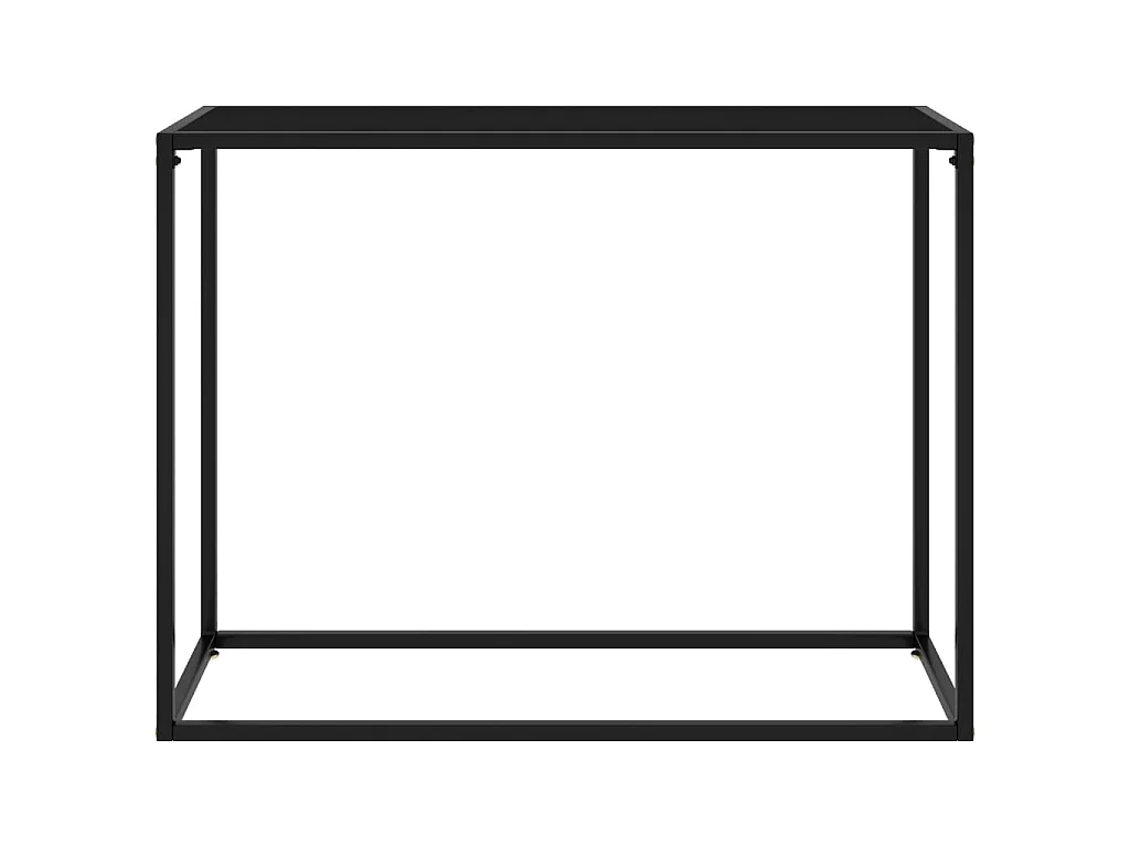 Wandtafel 100x35x75 cm gehard glas zwart