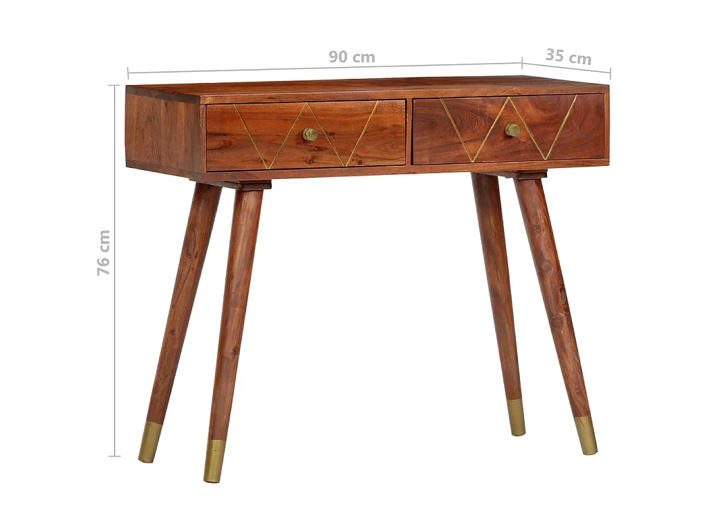 Table console 90x35x76 cm Bois d'acacia massif