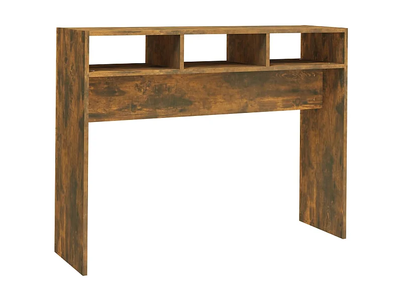 Table console Chêne fumé 105x30x80 cm Bois d'ingénierie