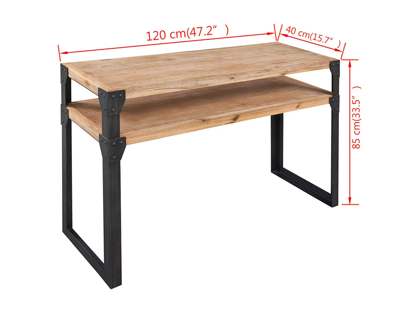 Table console Bois d'acacia massif 120 x 40 x 85 cm